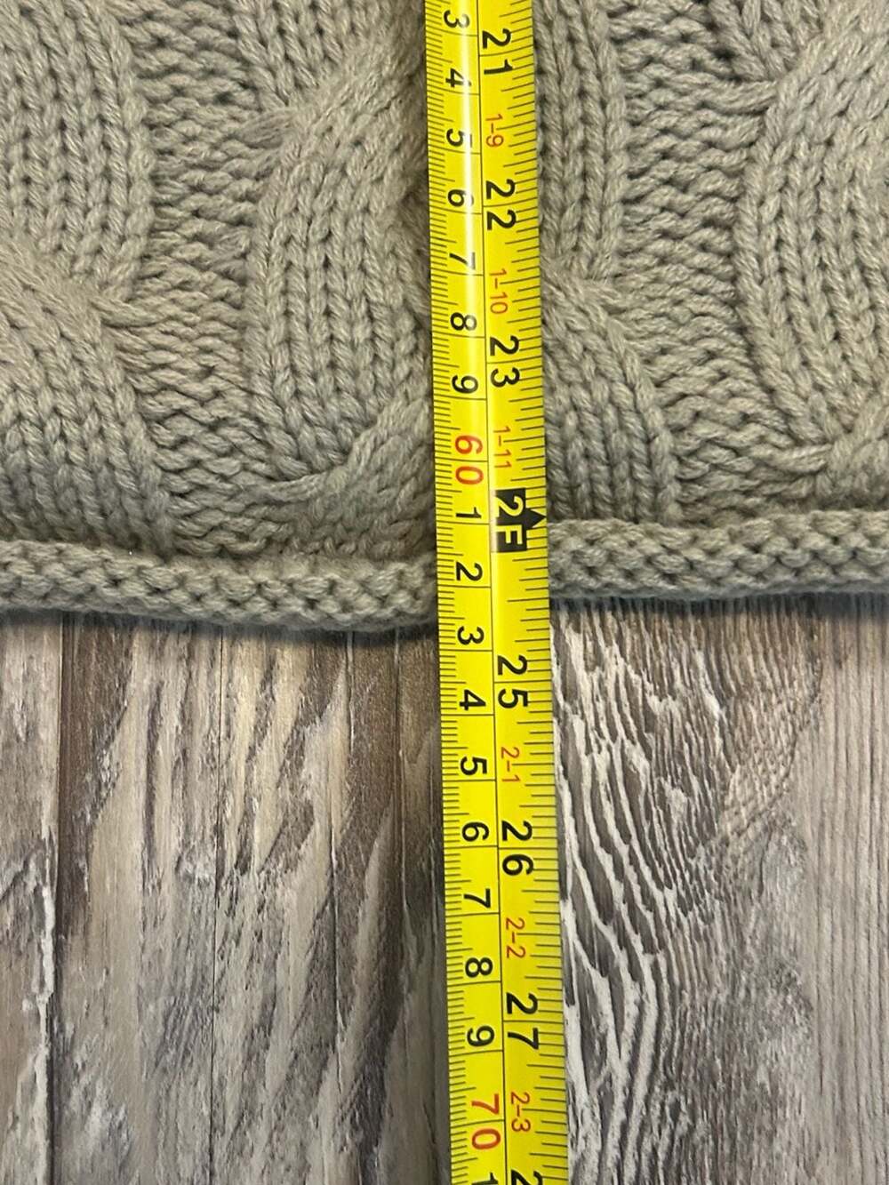 Edikted Olive Green V-Neck Cable Knit Sweater - Picture 5 of 7